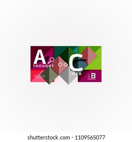 Geometric design abstract option infographics. Vector artistic illustration for presentation, app wallpaper, banner or poster