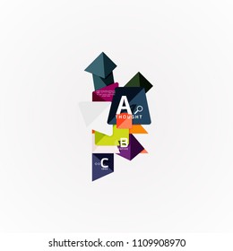 Infografía de opciones abstractas de diseño geométrico. Ilustración artística vectorial para presentación, fondo de pantalla de aplicación, cartel o afiche