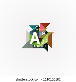 Infografía de opciones abstractas de diseño geométrico. Ilustración artística vectorial para presentación, fondo de pantalla de aplicación, cartel o afiche