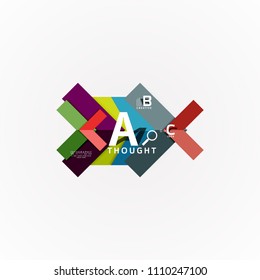 Geometric design abstract option infographics. Vector artistic illustration for presentation, app wallpaper, banner or poster
