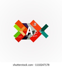 Geometric design abstract option infographics. Vector artistic illustration for presentation, app wallpaper, banner or poster