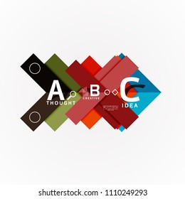 Infografía de opciones abstractas de diseño geométrico. Ilustración artística vectorial para presentación, fondo de pantalla de aplicación, cartel o afiche