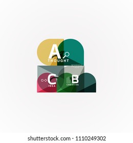 Geometric design abstract option infographics. Vector artistic illustration for presentation, app wallpaper, banner or poster