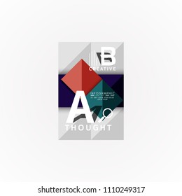 Geometric design abstract option infographics. Vector artistic illustration for presentation, app wallpaper, banner or poster