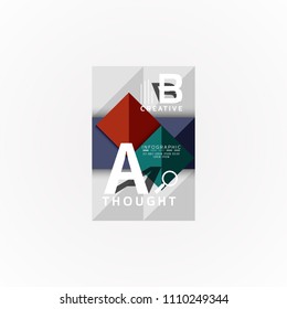 Infografía de opciones abstractas de diseño geométrico. Ilustración artística vectorial para presentación, fondo de pantalla de aplicación, cartel o afiche
