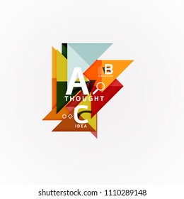 Geometric design abstract option infographics. Vector artistic illustration for presentation, app wallpaper, banner or poster