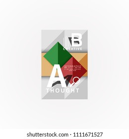 Geometric design abstract option infographics. Vector artistic illustration for presentation, app wallpaper, banner or poster