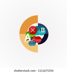Geometric design abstract option infographics. Vector artistic illustration for presentation, app wallpaper, banner or poster