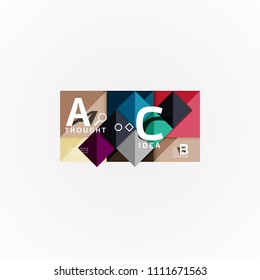 Geometric design abstract option infographics. Vector artistic illustration for presentation, app wallpaper, banner or poster