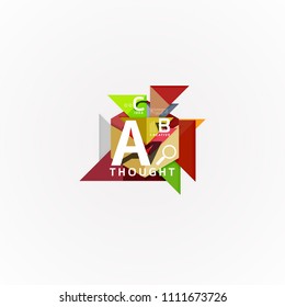 Infografía de opciones abstractas de diseño geométrico. Ilustración artística vectorial para presentación, fondo de pantalla de aplicación, cartel o afiche