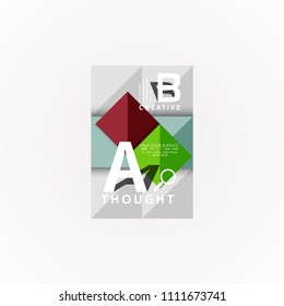 Infografía de opciones abstractas de diseño geométrico. Ilustración artística vectorial para presentación, fondo de pantalla de aplicación, cartel o afiche