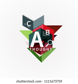 Geometric design abstract option infographics. Vector artistic illustration for presentation, app wallpaper, banner or poster