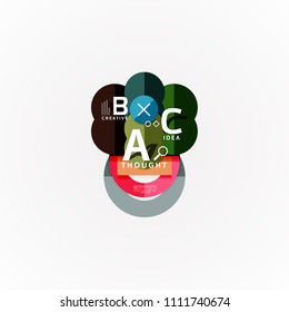 Geometric design abstract option infographics. Vector artistic illustration for presentation, app wallpaper, banner or poster