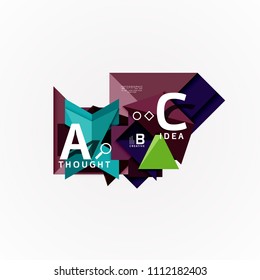 Geometric design abstract option infographics. Vector artistic illustration for presentation, app wallpaper, banner or poster