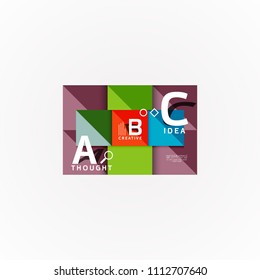 Geometric design abstract option infographics. Vector artistic illustration for presentation, app wallpaper, banner or poster