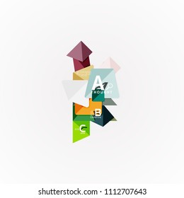 Geometric design abstract option infographics. Vector artistic illustration for presentation, app wallpaper, banner or poster