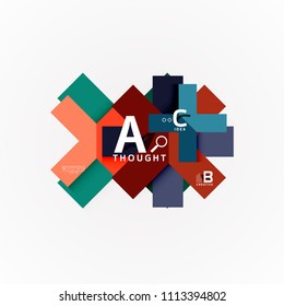 Geometric design abstract option infographics. Vector artistic illustration for presentation, app wallpaper, banner or poster