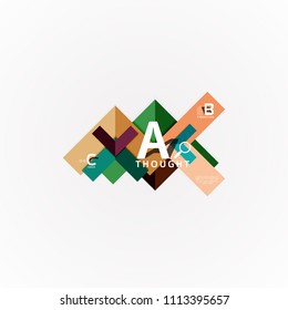 Geometric design abstract option infographics. Vector artistic illustration for presentation, app wallpaper, banner or poster