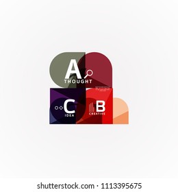 Geometric design abstract option infographics. Vector artistic illustration for presentation, app wallpaper, banner or poster