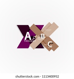 Geometric design abstract option infographics. Vector artistic illustration for presentation, app wallpaper, banner or poster