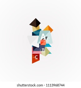 Geometric design abstract option infographics. Vector artistic illustration for presentation, app wallpaper, banner or poster