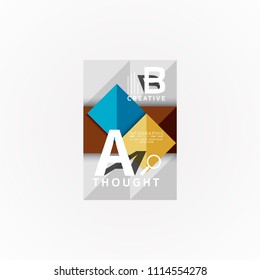 Geometric design abstract option infographics. Vector artistic illustration for presentation, app wallpaper, banner or poster