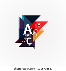 Geometric design abstract option infographics. Vector artistic illustration for presentation, app wallpaper, banner or poster
