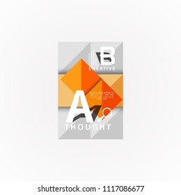 Geometric design abstract option infographics. Vector artistic illustration for presentation, app wallpaper, banner or poster