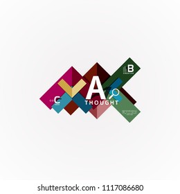 Geometric design abstract option infographics. Vector artistic illustration for presentation, app wallpaper, banner or poster