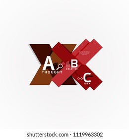 Geometric design abstract option infographics. Vector artistic illustration for presentation, app wallpaper, banner or poster