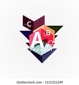 Geometric design abstract option infographics. Vector artistic illustration for presentation, app wallpaper, banner or poster