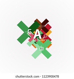 Geometric design abstract option infographics. Vector artistic illustration for presentation, app wallpaper, banner or poster