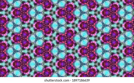 Geometric design. Abstract geometric seamless pattern. Seamless patterns. Colorful gradient mosaic background. Mosaic pattern. EPS 10 Vector