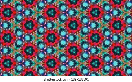 Geometric design. Abstract geometric seamless pattern. Seamless patterns. Colorful gradient mosaic background. Mosaic pattern. EPS 10 Vector