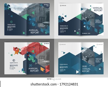 Geometric Design annual report Cover book Vector template brochures Layout Flyers, Presentations Leaflet  Magazine . Minimalistic abstract templates - stock vector