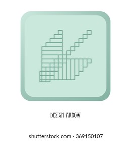 Geometric design arrow - Stock vector
