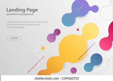 Geometric design background modern template landing page, banners and futuristic posters