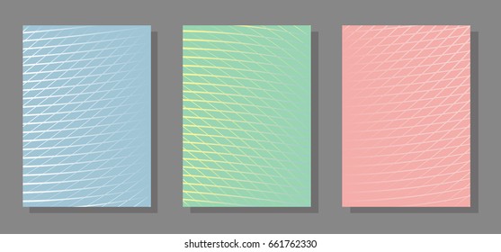 Geometric design background. Template for poster, brochure, cover etc. Set. Vector illustration.