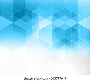 Fondo de diseño geométrico.Fondo abstracto azul.Hexagón de diferentes tonos de azul.