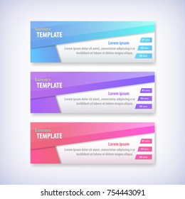 Geometric design banner web template. Vector illustration, eps 10.