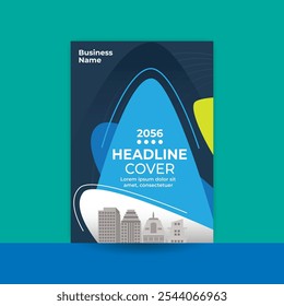 design geométrico, design bauhaus, brochura, folheto, promoção de negócios, design de capa corporativa, design de capa de relatório de negócios, capa a4, modelo de negócios de relatório anual