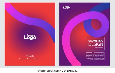 Geometric Design, Design Brochure, Graphic Design, Creative Design, Orange and Purple