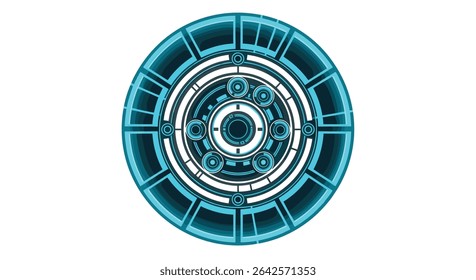 Geometric Design With Circles Concentric Patterns Complex Art Futuristic Technological Presentation Background