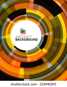 Geometric design circles, swirl. Abstract background