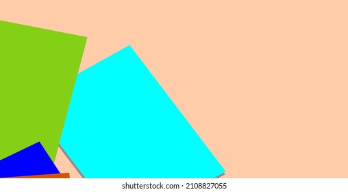 color de diseño geométrico azul color azul creativo papel de fondo amarillo claro papel de fondo azul claro papel verde color pastel espacio en blanco
