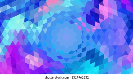 Geometric design. Colorful gradient mosaic background. Geometric triangle, mosaic, abstract background. Mosaic, one-color background. Mosaic texture. The effect of stained glass. EPS 10 Vector