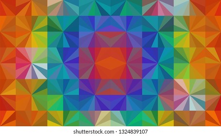 Geometric design. Colorful gradient mosaic background. Geometric triangle, mosaic, abstract background. Mosaic, one-color background. Mosaic texture. The effect of stained glass. EPS 10 Vector