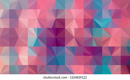 Geometric design. Colorful gradient mosaic background. Geometric triangle, mosaic, abstract background. Mosaic, one-color background. Mosaic texture. The effect of stained glass. EPS 10 Vector
