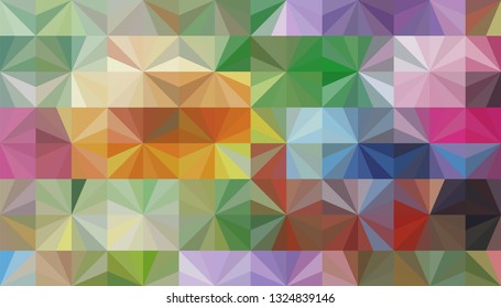 Geometric design. Colorful gradient mosaic background. Geometric triangle, mosaic, abstract background. Mosaic, one-color background. Mosaic texture. The effect of stained glass. EPS 10 Vector