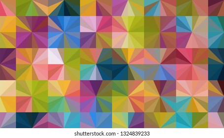 Geometric design. Colorful gradient mosaic background. Geometric triangle, mosaic, abstract background. Mosaic, one-color background. Mosaic texture. The effect of stained glass. EPS 10 Vector